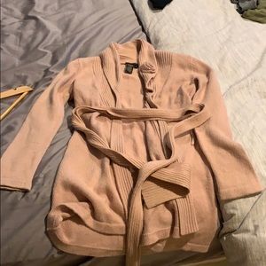 Bcbg rose colored Long sweater